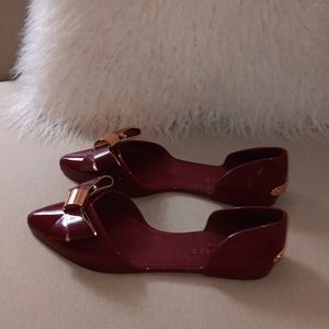 Ted Baker London Lela burgundy jelly flats